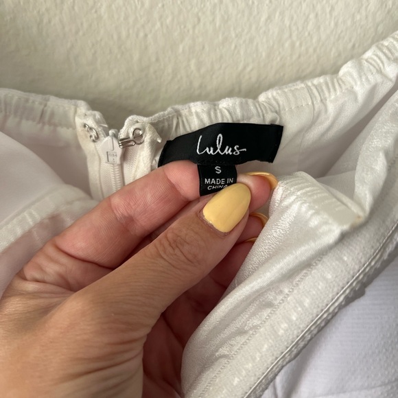 Lulu's White Strapless Peplum Romper - Picture 8 of 8